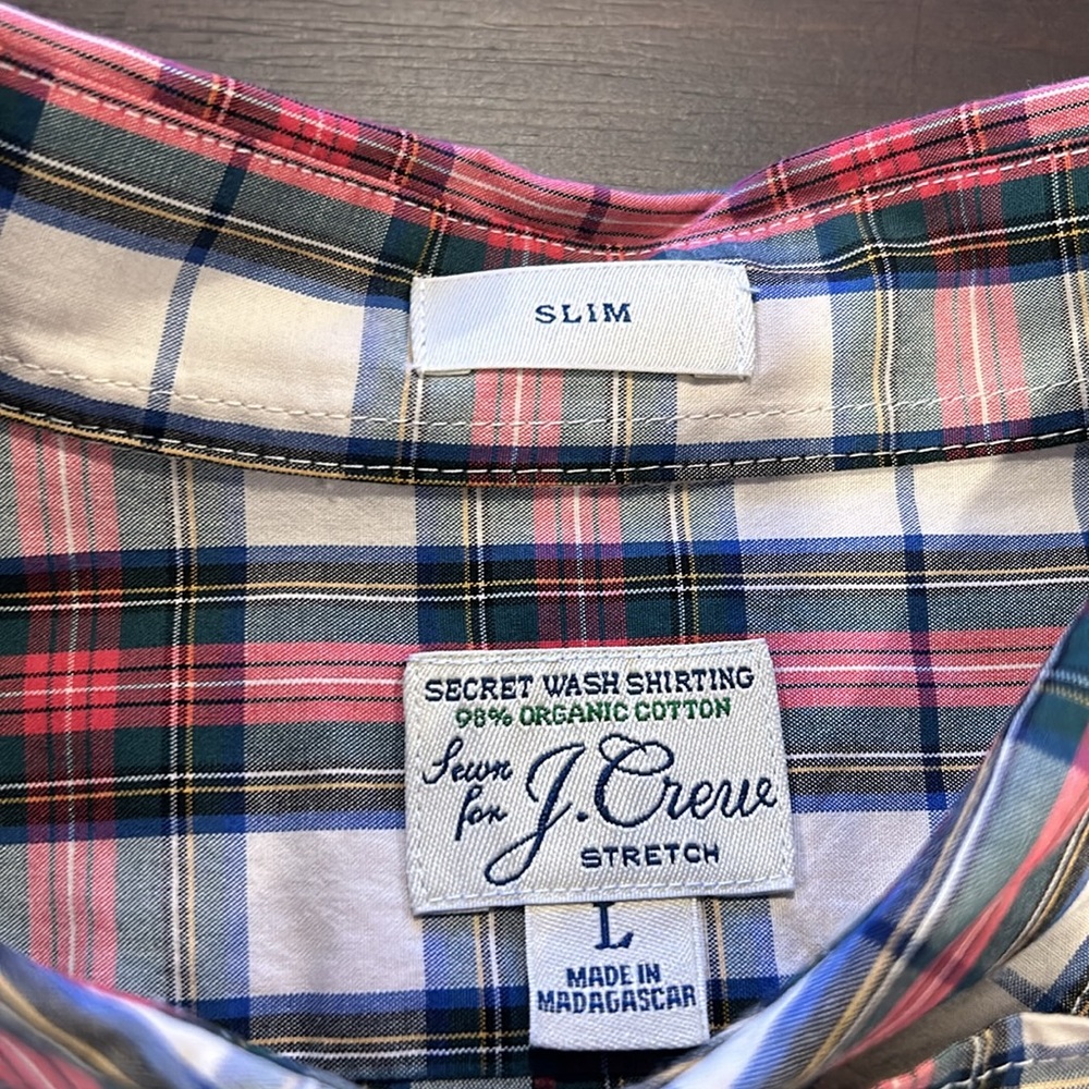 J.Crew men’s size large, slim shirt, long sleeve - Picture 2 of 2